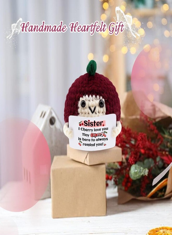 AICHPVOY Sister Stocking Stuffers for Sisters Birthday Gifts Sister Gift from Sisters Inspirational Support Crochet Animal Mini Handmade Positive Crochet Doll Animals Gift for Women - Image 5